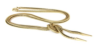 Lot 43 - A gold fox tail knot necklace