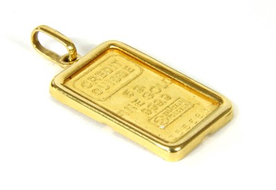 Lot 36 - A rectangular Credit Suisse 5g fine gold ingot