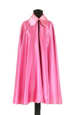 Lot 454A - A pink silk cape purportedly having belonged to Sir Rod Stewart