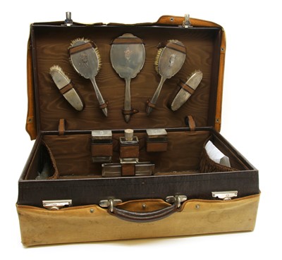 Lot 364A - A leather vanity case