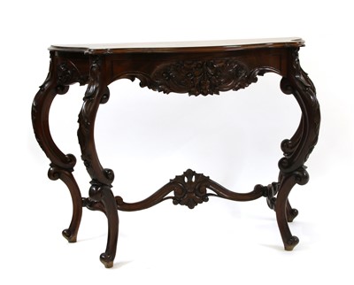 Lot 598 - A 20th century rococo style mahogany console table