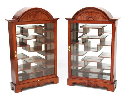 Lot 638 - A pair of modern Chinese style table top cabinets