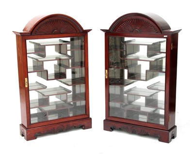 Lot 639 - A pair of modern Chinese style table top cabinets