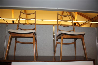 Lot 335 - Six teak dining chairs