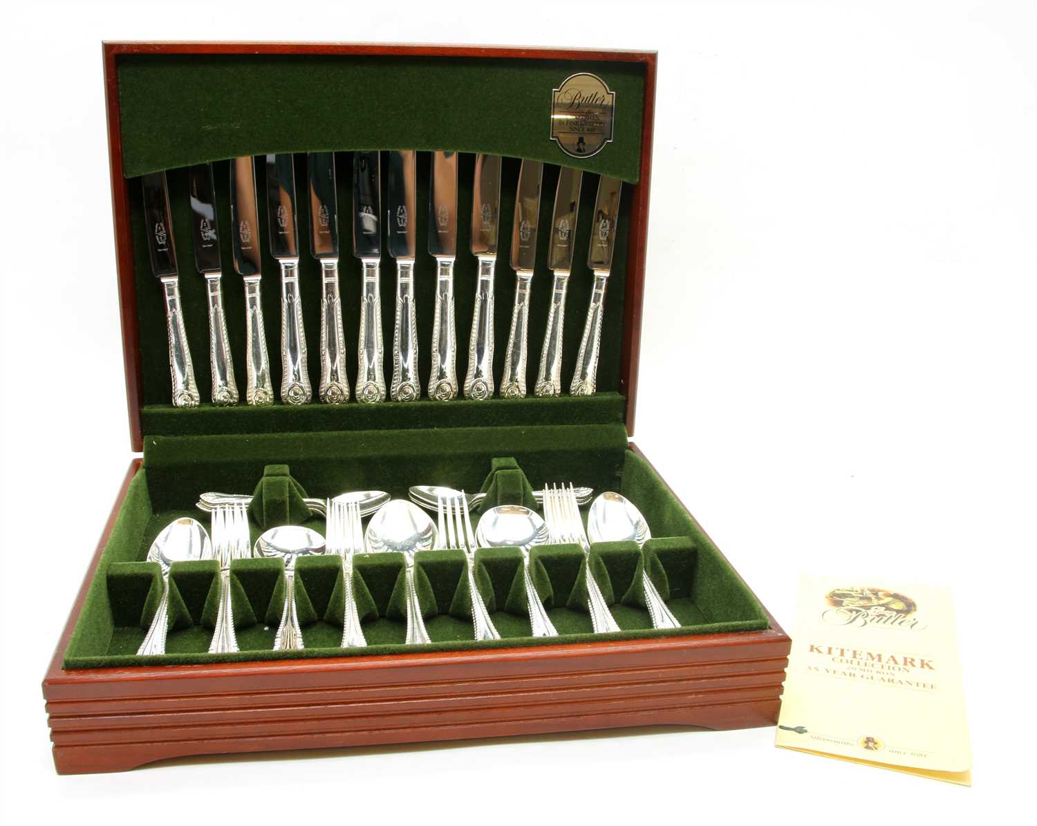 Lot 188 - A Butler of Sheffield silver plated canteen of cutlery