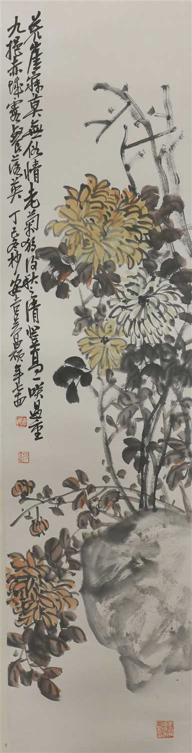 Lot 379 - A Chinese hanging scroll