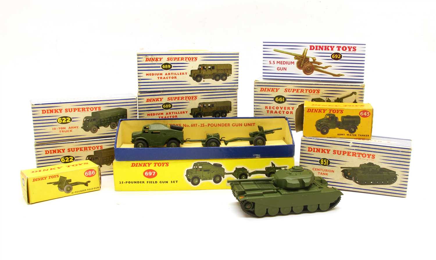 Lot 190 - A collection of Dinky military vehicles