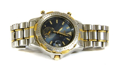 Lot 255 - A stainless steel Seiko quartz chronograph Sports 150 bracelet watch