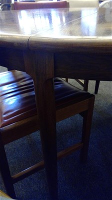Lot 443 - A Danish rosewood dining table