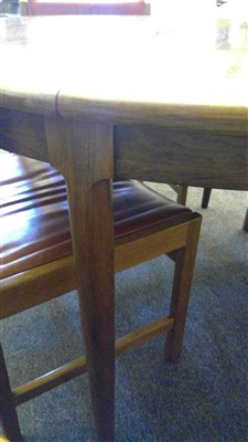 Lot 443 - A Danish rosewood dining table