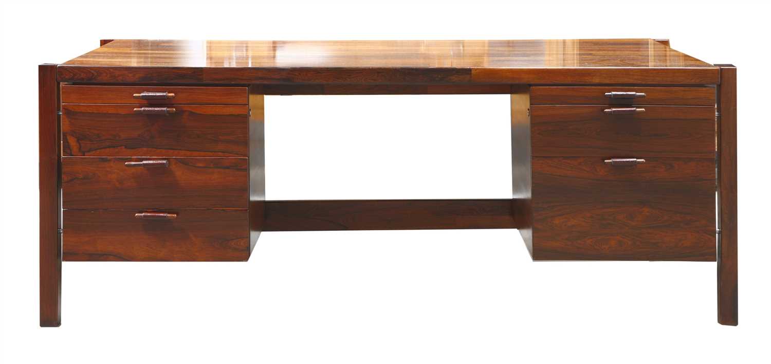 Lot 626 - A rosewood desk