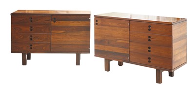 Lot 627 - A pair of rosewood side cabinets