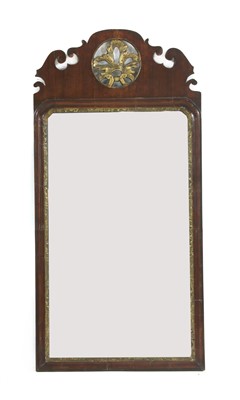 Lot 803 - A walnut wall mirror