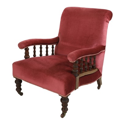 Lot 793 - An Howard and Sons library armchair