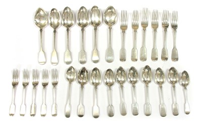 Lot 275 - A composed part canteen of silver cutlery