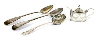 Lot 265 - A George IV silver fiddle pattern basting spoon