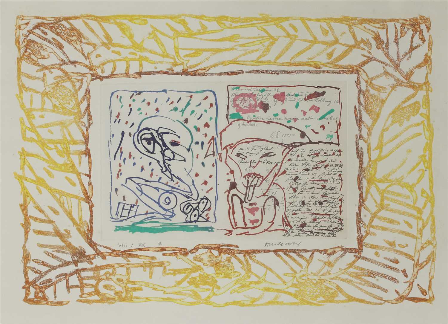 Lot 1507 - Pierre Alechinsky (Belgian, b.1927)