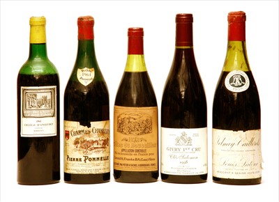 Lot 156 - Miscellaneous Wines: Louis Latour, Volnay-Caillerds, 1959, one bottle, plus four other bottles
