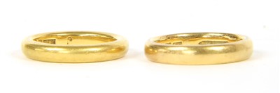 Lot 134 - Two 22ct gold wedding rings