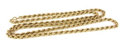 Lot 126 - A 9ct gold rope chain necklace