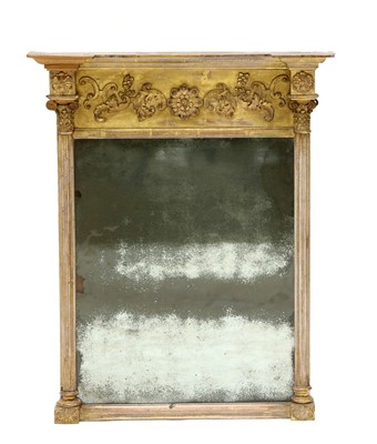 Lot 1649 - A Georgian giltwood hall mirror