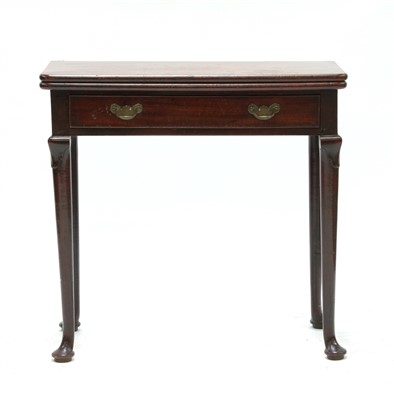 Lot 1576 - A George II mahogany card table