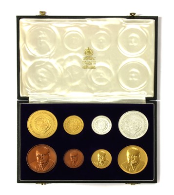 Lot 223 - Medallions,  a Toye, Kenning and Spencer Winston Churchill commemorative medallion set