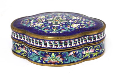 Lot 132 - A Chinese painted enamel box and cover