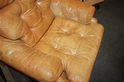 Lot 343 - A pair of tan leather 'Coronado' armchairs