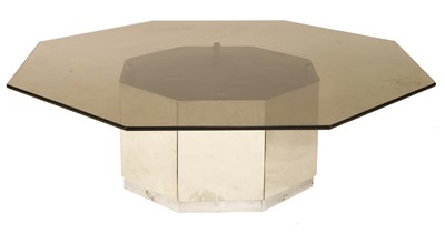 Lot 401 - An octagonal glass coffee table