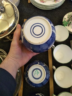 Lot 263 - Five Chinese blue and white prunus ginger jars and lids