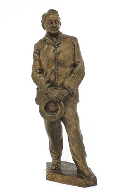 Lot 237 - A bronze standing figure of Cecil Rhodes, and a biography