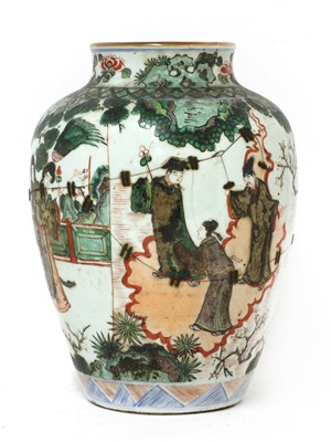 Lot 383 - A Chinese famille verte vase
