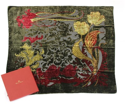 Lot 239 - A Devore velvet scarf, possibly by Etienne Aigner