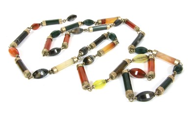 Lot 21 - A Victorian hardstone necklace
