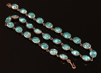 Lot 16 - A Georgian white metal paste rivière necklace, c.1800-1820
