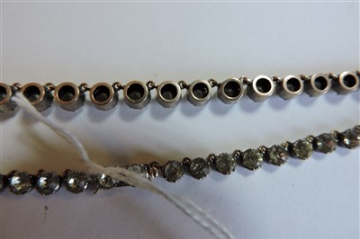 Lot 15 - A Victorian graduated paste set rivière necklace