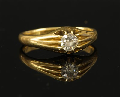 Lot 135 - A gentlemen's single stone diamond ring