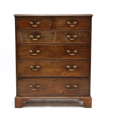 Lot 1602 - A 19th century oak chest