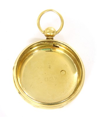 Lot 111 - An 18ct gold open faced pocket watch case