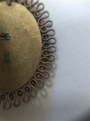 Lot 28 - A Norwegian silver gilt enamelled pendant by Marius Hammer