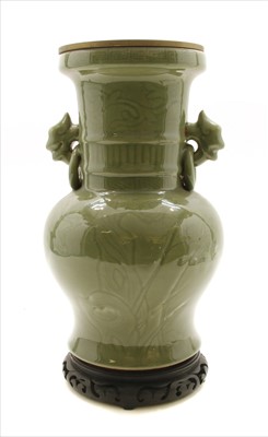 Lot 114 - A Chinese celadon vase