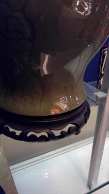 Lot 114 - A Chinese celadon vase