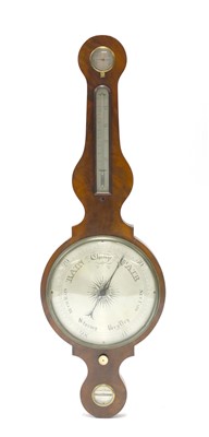 Lot 327 - A large mahogany barometer