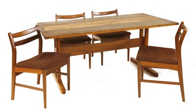 Lot 413 - A Danish teak dining table