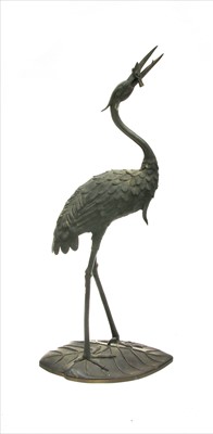 Lot 641A - A reproduction bronze stork