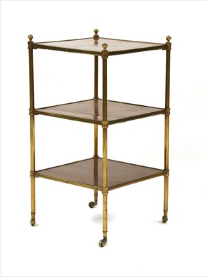 Lot 732 - A mahogany three tier etagere