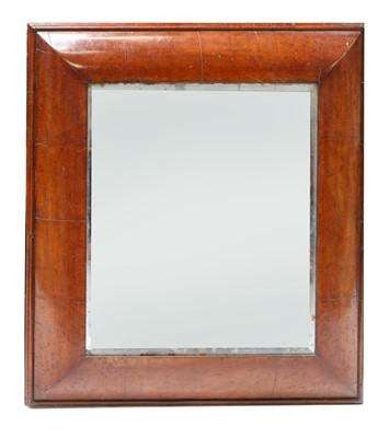 Lot 666 - A pollard oak cushion-framed wall mirror