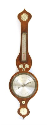Lot 508 - A Victorian rosewood wheel barometer
