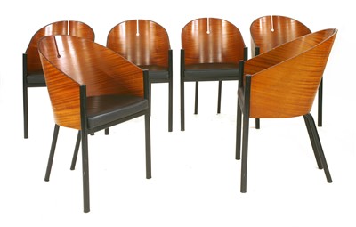 Lot 610 - A set of six laminated chairs